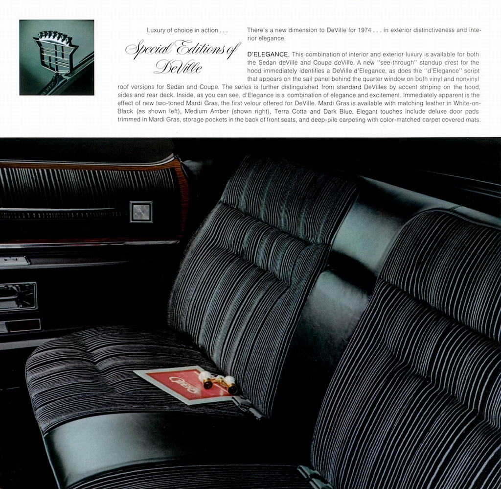 1974 Cadillac Prestige Brochure Page 1